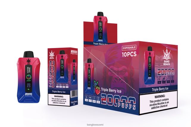 Bang Beach 20 000 puhallusta älykkään näytön vape kolminkertainen marjajää - Bang Box Vape