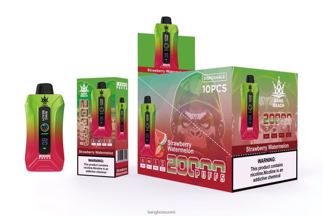 Bang Beach 20 000 puhallusta älykkään näytön vape mansikka vesimeloni - Bang Box Vape