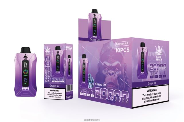 Bang Beach 20 000 puhallusta älykkään näytön vape rypäleen jäätä - Bang Box Hinta