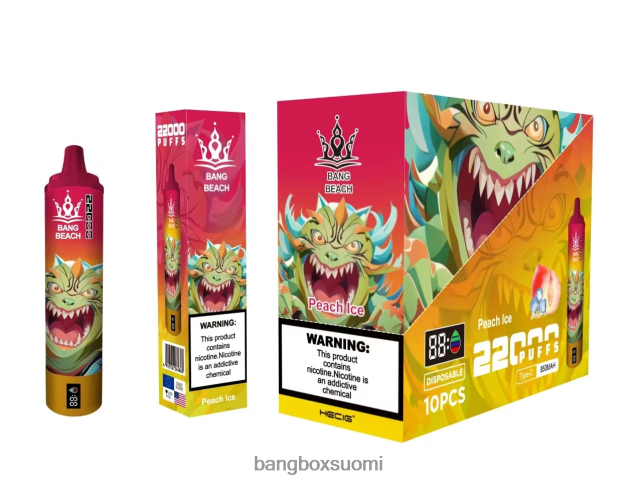 Bang Beach 22000 puhalluksen älynäyttö persikkajäätä - Bang Box Suomi
