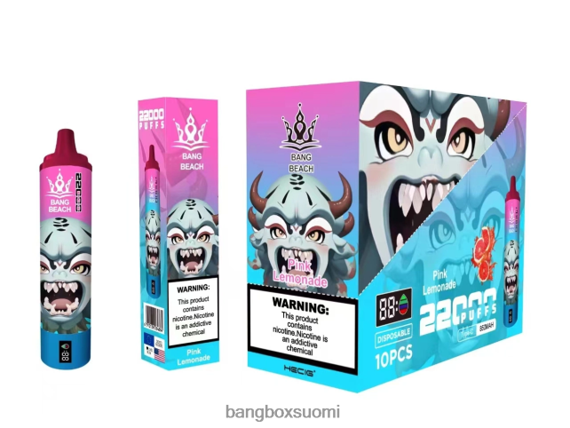 Bang Beach 22000 puhalluksen älynäyttö vaaleanpunainen limonadi - Bang Box Hinta