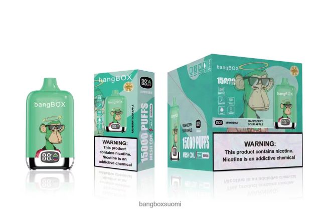 Bang Box 15 000 suihketta vadelma hapan omena - Bang Box Helsinki