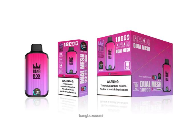 Bang Box 18 000 suihketta hapan vadelmajää - Bang Box Vape