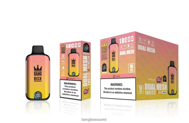 Bang Box 18 000 suihketta persikkamehu - Bang Box Suomi