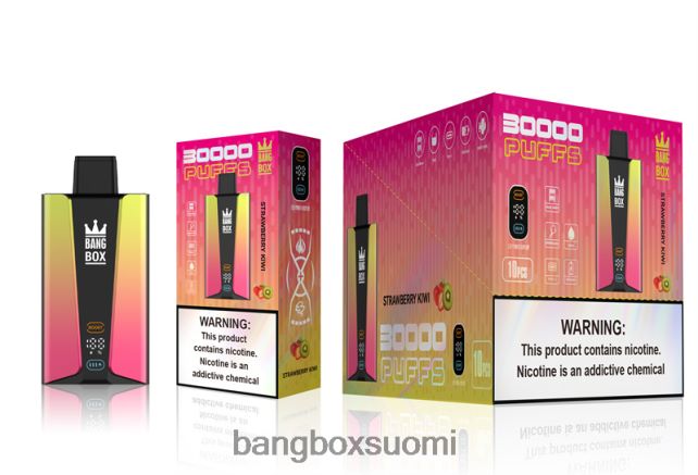 Bang Box 30 000 puhalluksen älynäyttö mansikka kiivi - Bang Box Suomi