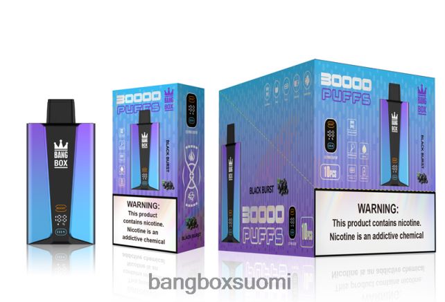 Bang Box 30 000 puhalluksen älynäyttö musta räjähdys - Bang Box Helsinki