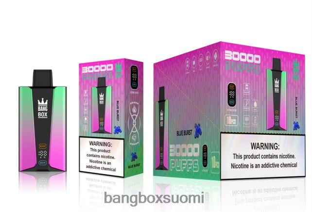 Bang Box 30 000 puhalluksen älynäyttö sininen purskahdus - Bang Box Helsinki