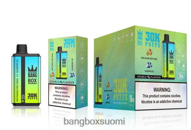 Bang Box 30 000 tuulahdusta kaksinkertaista makua kiivi passionhedelmä guava & mustikkajää - Bang Box Hinta