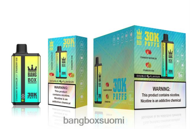 Bang Box 30 000 tuulahdusta kaksinkertaista makua mansikka vesimeloni & mansikka kiivi - Bang Box Suomi