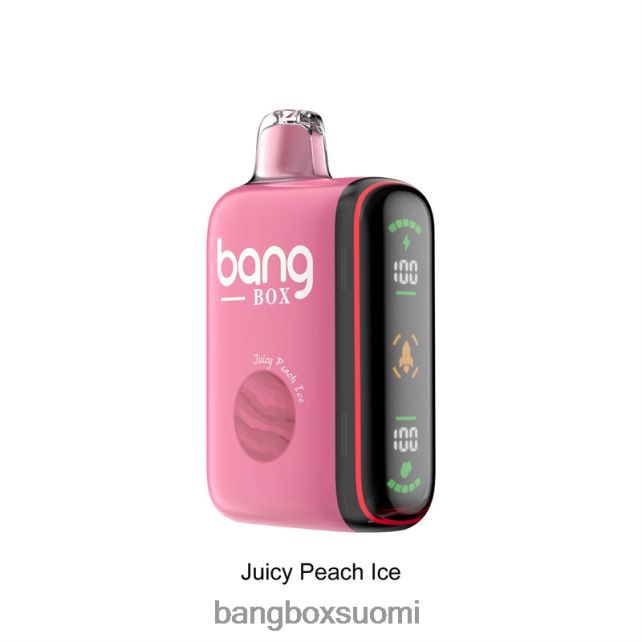 Bang Box 9000-18000 puhalluksen älykäs tehonäyttö mehukas persikkajää - Bang Box Suomi