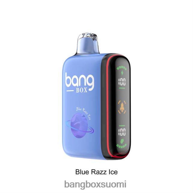 Bang Box 9000-18000 puhalluksen älykäs tehonäyttö sininen razz-jää - Bang Box Suomi