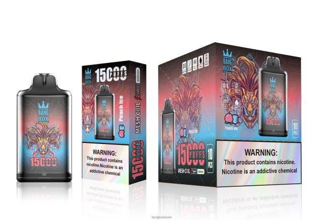 Bang Box s1-15 000 puhallusta persikkajäätä - Bang Box Helsinki
