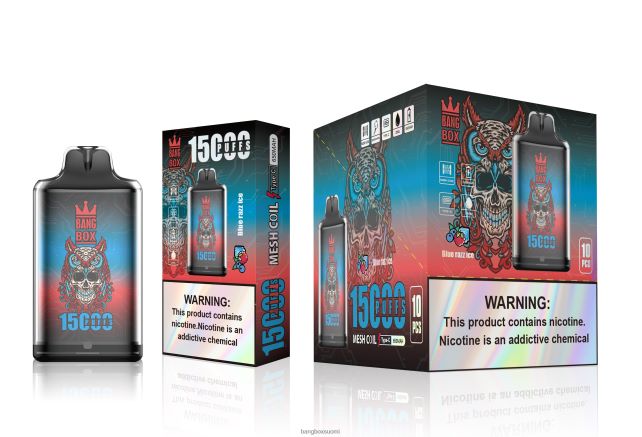 Bang Box s1-15 000 puhallusta sininen razz-jää - Bang Box Vape